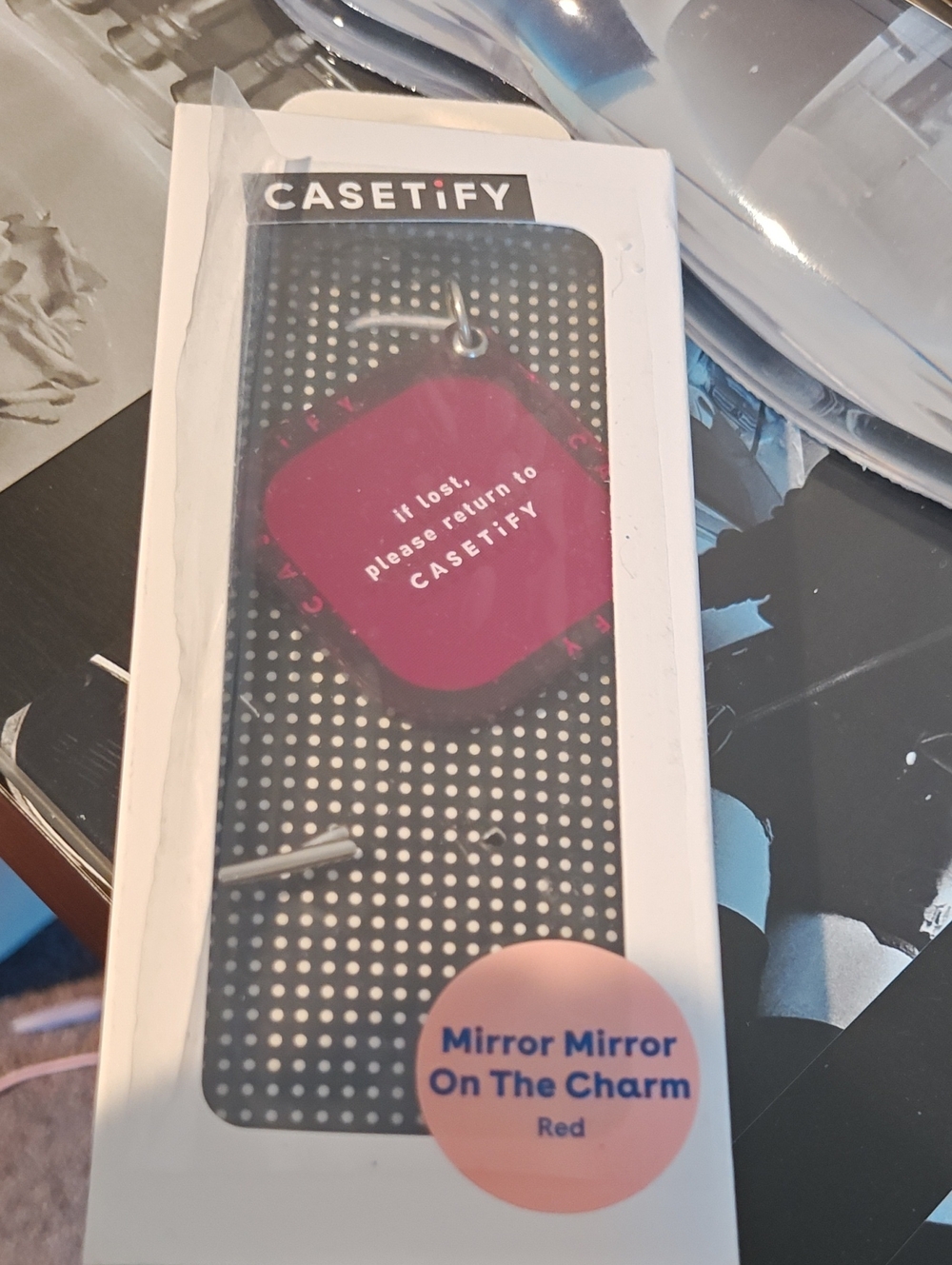 CASETiFY Red Mirror Charm Keyring